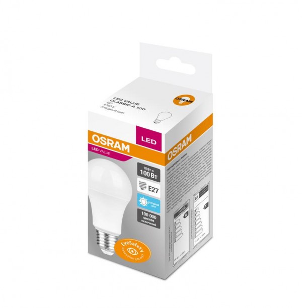  Лампа светодиодная VALUE CLA100 10W/865 230В FR E27 OSRAM 4058075474932 