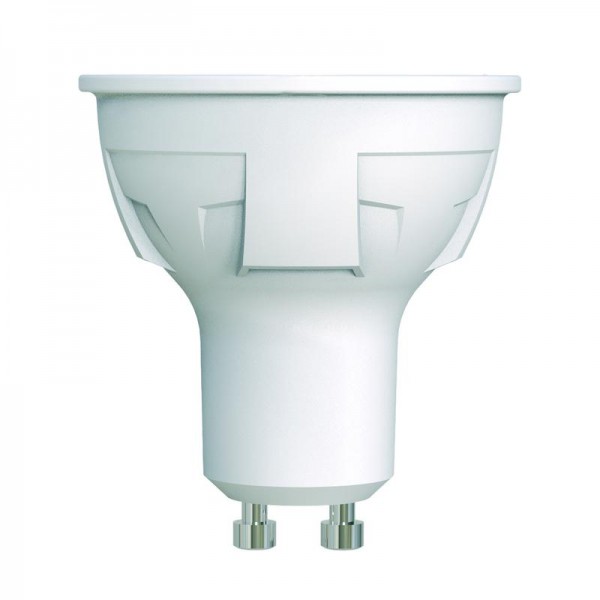  Лампа светодиодная LED-JCDR 6W/WW/GU10/FR/DIM PLP01WH Яркая 6Вт JCDR 3000К тепл. бел. диммир. мат. картон Uniel UL-00003990 