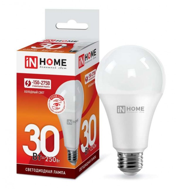  Лампа светодиодная LED-A70-VC 30Вт 230В E27 6500К 2700лм IN HOME 4690612024165 