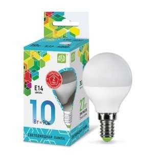  Лампа светодиодная LED-шар-standard 10Вт 230В E14 4000К 900лм ASD 4690612015453 