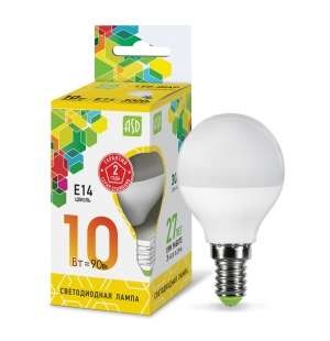  Лампа светодиодная LED-ШАР-std 10Вт 230В E14 3000К 900Лм ASD 4690612015446 