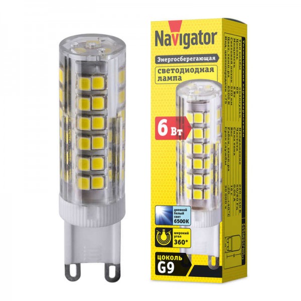  Лампа светодиодная 14 012 NLL-P-G9-6-230-6.5K Navigator 14012 