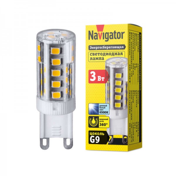  Лампа светодиодная 14 010 NLL-P-G9-3-230-6.5K Navigator 14010 