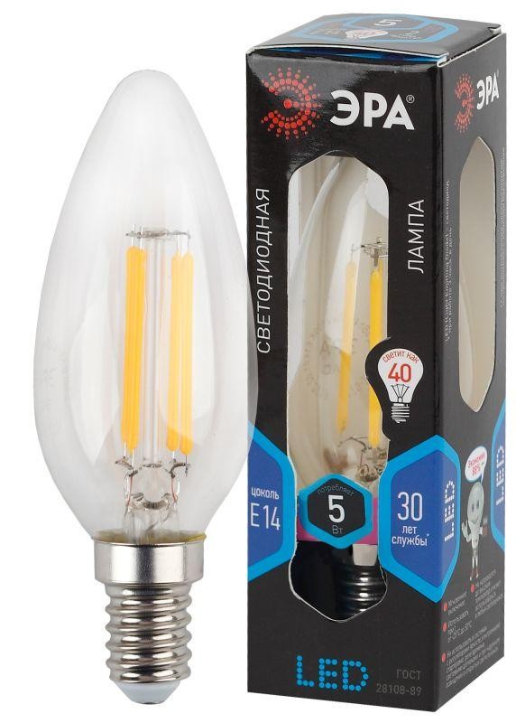  Лампа светодиодная F-LED B35-5w-840-E14 ЭРА Б0019003 