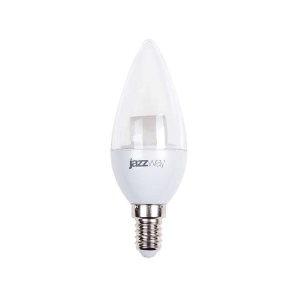  Лампа светодиодная PLED-SP CLEAR C37 CL 7Вт свеча 4000К бел. E14 540лм 230В JazzWay 2853127 