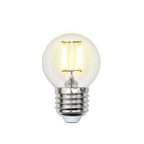  Лампа светодиодная LED-G45-6Вт WW E27 CL PLS02WH картон Uniel UL-00000196 