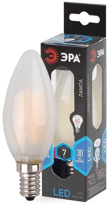  Лампа светодиодная F-LED B35-7w-840-E14 frozed ЭРА Б0027953 
