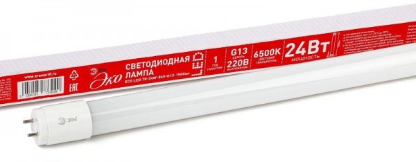  Лампа светодиодная smd T8-24w-865-G13 1500mm ECO ЭРА Б0032979 