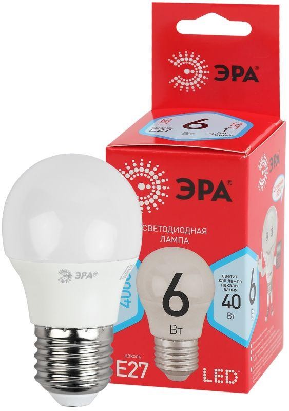  Лампа светодиодная smd Р45-6w-840-E27_eco ЭРА Б0019074/Б0020630 