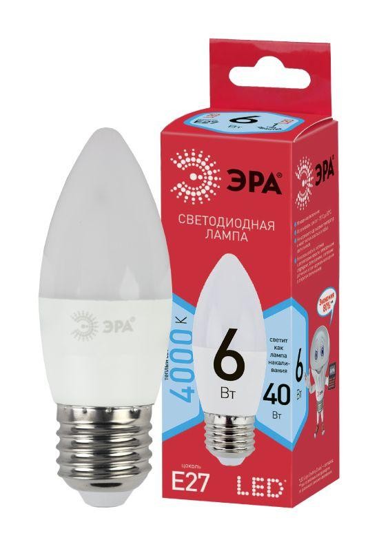  Лампа светодиодная smd B35-6w-840-E27_eco ЭРА Б0020621 