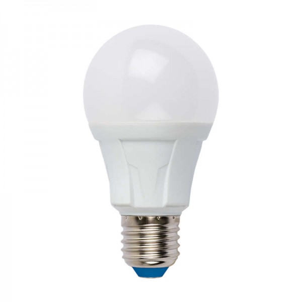  Лампа светодиодная LED-A60 12W/WW/E27/FR грушевидная PLP01WH форма "А" мат. серия "ЯРКАЯ" свет теплый бел. 3000К упак. картон Uniel UL-00001526 
