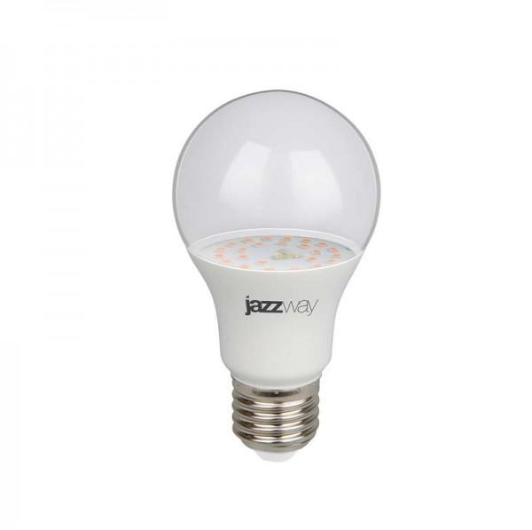  Лампа светодиодная для растений PPG A60 Agro 9Вт грушевидная CLEAR E27 IP20 JazzWay 5008946 