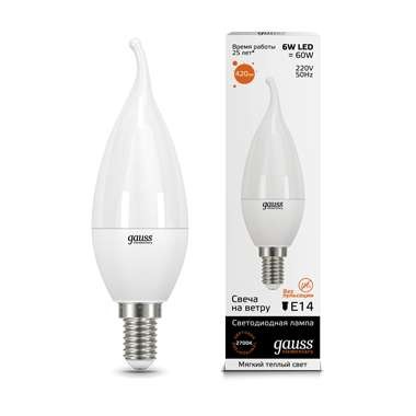  Лампа светодиодная Elementary Candle Tailed E14 6Вт 3000К Gauss 34116 