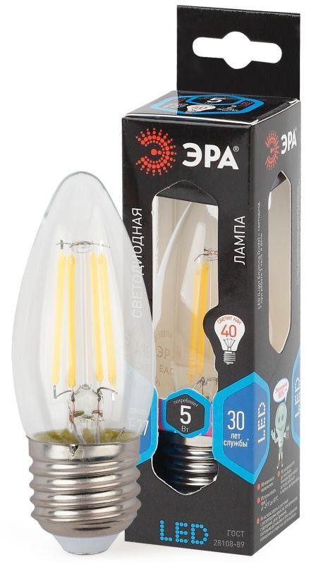  Лампа светодиодная F-LED B35-5w-840-E27 ЭРА Б0027934 