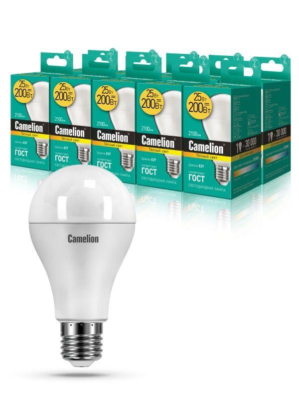  Лампа светодиодная LED25-A65/830/E27 25Вт 220В Camelion 13571 