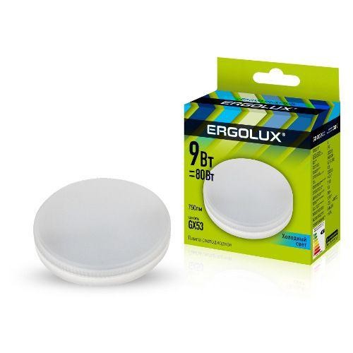  Лампа светодиодная LED-GX53-9W-GX53-4K 9Вт GX53 4500К 172-265В Ergolux 13515 