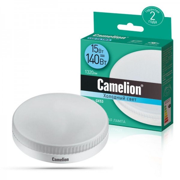 Лампа светодиодная LED15-GX53/845/GX53 15Вт 220В Camelion 13647 