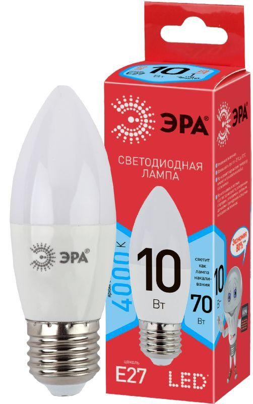  Лампа светодиодная ECO LED B35-10W-840-E27 ЭРА Б0032965 