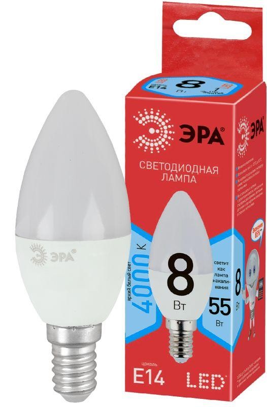  Лампа светодиодная ECO LED B35-8W-840-E14 ЭРА Б0030019 