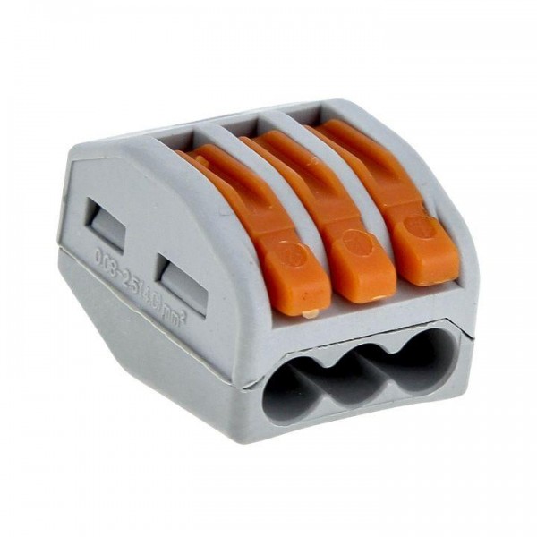  Клемма СМК-413 с рычагом 3 отверстия 0.08-2.5кв.мм (уп.100шт.) PROxima EKF plc-smk-413 