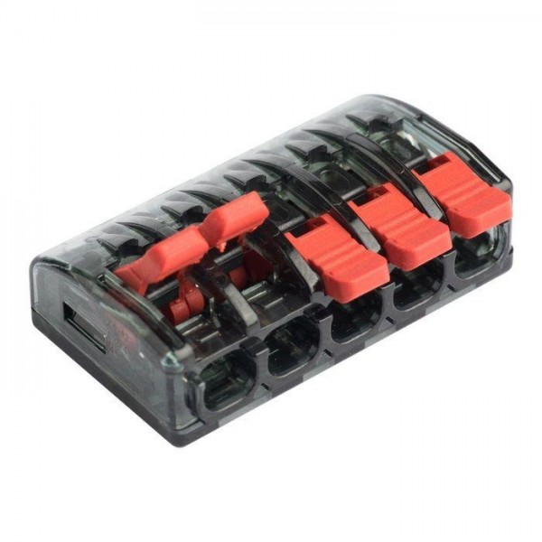  Клемма СМК 221-415 5 отверстий 0.2-4.0кв.мм (уп.4шт) PROxima EKF plc-smk-221-415r 