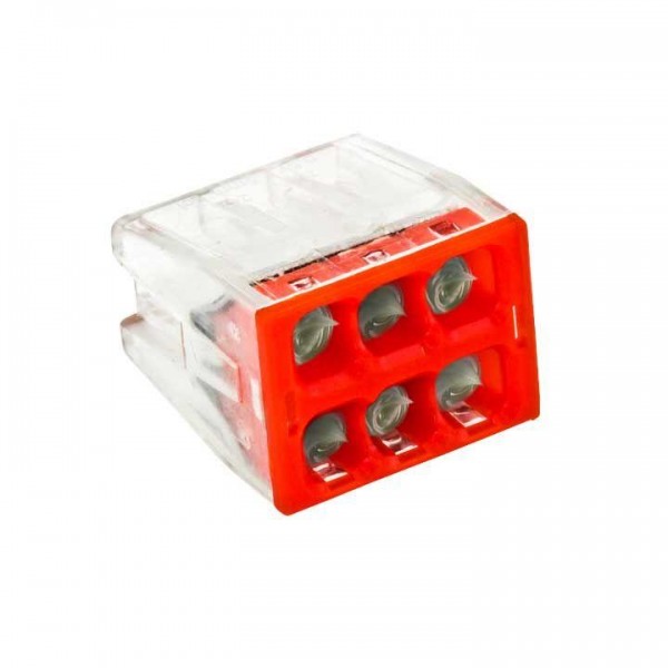 Клемма СМК 2273-246 (с пастой) 6 отверстий 0.5-2.5кв.мм (уп.50шт) PROxima EKF plc-smk-2273-246 