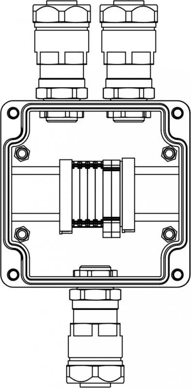  Корпус взрывозащищенный GRP 120х120х90мм 1Ex e IIC T5 Gb IP66Ex tb IIIB T95C Db DKC 1231.031.19.02Y 