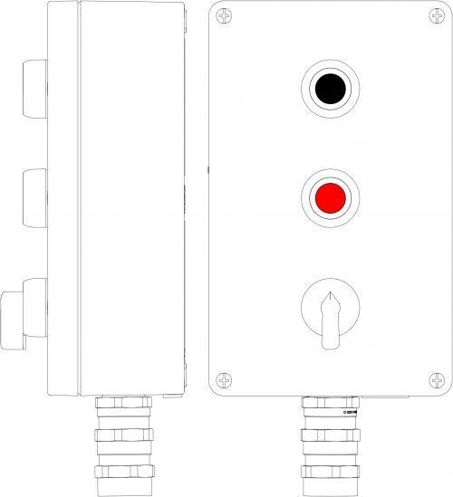  Корпус взрывозащищенный из алюм. 260х160х90мм 1Ex d e IIC Т4 Gb X / Ex tb IIIB T130°C Db X IP66 Т4 55град.C DKC 2201.181.20.00C 