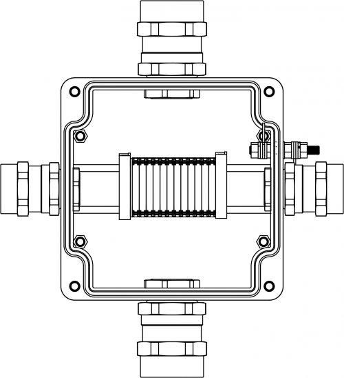  Корпус взрывозащищенный GRP 160х160х90мм 1Ex e IIC T5 GbEx tb IIIB T95град.C Db IP66 DKC 1231.051.19.02F 