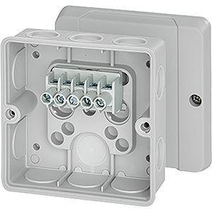  Коробка распределительная ОП 98х98х52мм IP55 с клемм. DE 9345 сер. HENSEL 6000272 