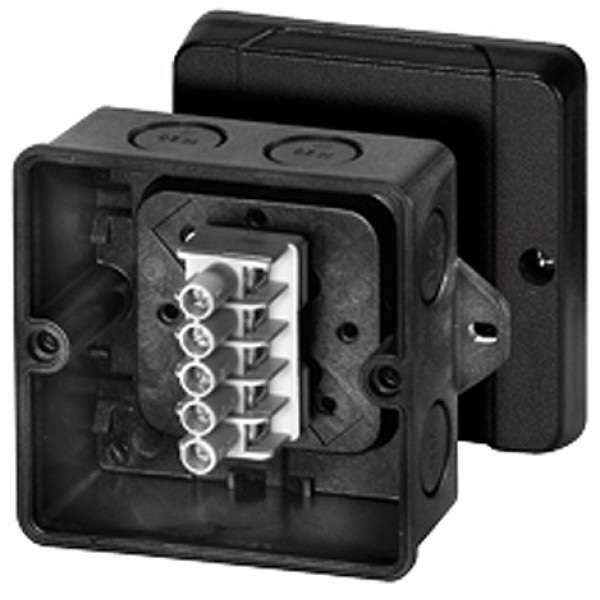 Коробка распределительная ОП 88х88х53мм IP66/67 с клемм. KD 5125 черн. HENSEL 60001049 
