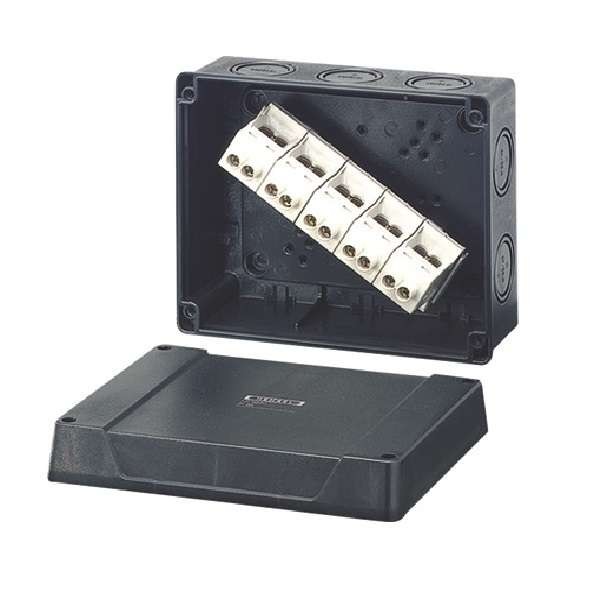  Коробка распределительная ОП 200х160х98мм IP66/67 с клемм. черн. KD 5255 HENSEL 60000794 