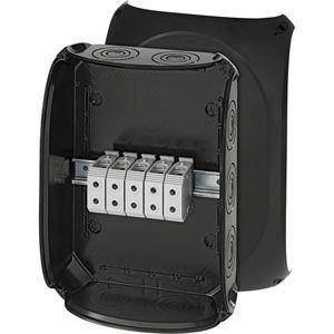  Коробка распределительная ОП 255х355х122мм IP66/67 с клемм. KF 5050 B черн. HENSEL 62000080 