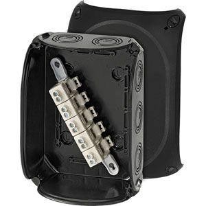  Коробка распределительная ОП 155х210х92мм IP66/67 с клемм. KF 1610 B черн. HENSEL 62000066 