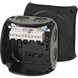 Коробка распределительная ОП 104х104х70мм IP66/67 с клемм. KF 0404 B черн. HENSEL 62000050 