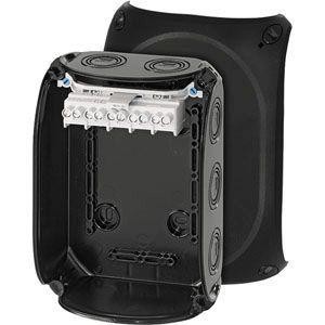  Коробка распределительная ОП 130х180х77мм IP66/67 с клемм. KF 1006 B черн. HENSEL 62000060 