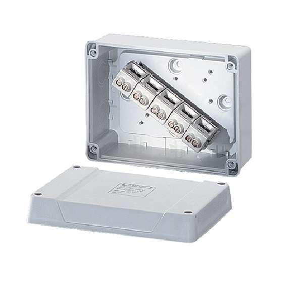  Коробка распределительная ОП 125х167х82мм IP65 с клемм. K 8105 сер. HENSEL 6000633 