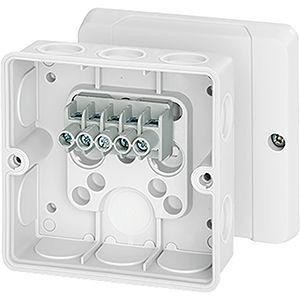  Коробка распределительная ОП 98х98х52мм IP55 с клемм. DE9346 бел. HENSEL 6000323 