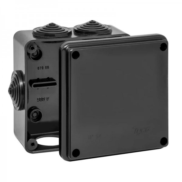  Коробка распределительная ОП 100х100х50мм УХЛ1 IP54 черн. Ruvinil 67050Ч 