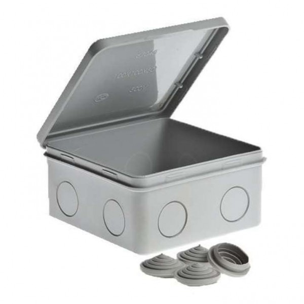 Коробка ОП Тусо распаячная 100х100х50мм откид. крышка IP54 Ruvinil 67044 