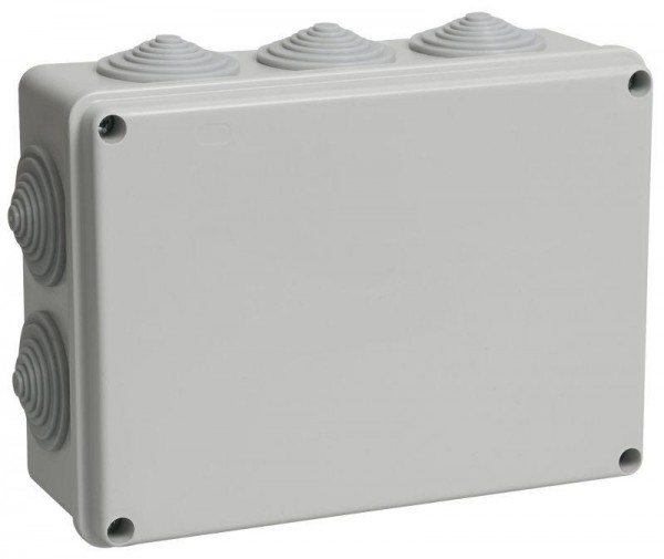  Коробка распаячная ОП 190х140х70 IP55 КМ41244 RAL7035 (10 гермовводов) ИЭК UKO11-190-140-070-K41-55 
