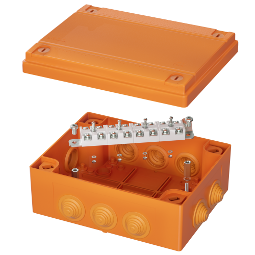  Коробка пластиковая FS с кабельными вводами и клеммниками IP55 150х110х70мм 12р 450V 6A 4кв.мм DKC FSB211204 