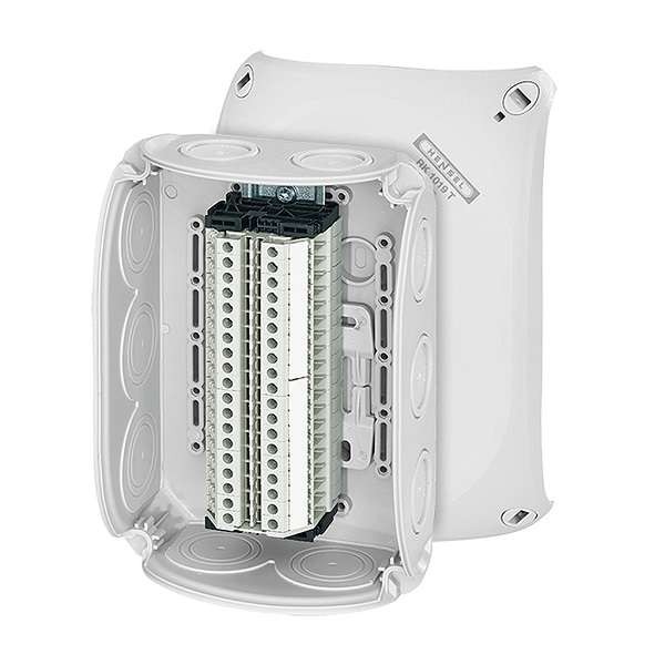  Коробка распределительная ОП 130х180х77мм PP IP66 RK 1019 T 19-клемм 0.5-4кв.мм 10+2 мемб. ввод. сер. HENSEL 62000178 