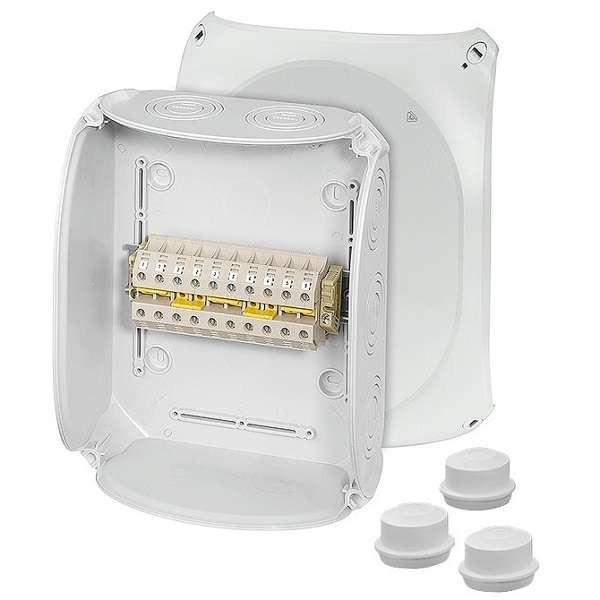  Коробка распределительная ОП 255х205х112мм PP IP55/IP66 с 3хESM40 DK 2516 A 5п кл. (Al/Cu) 6-16кв.мм ер. HENSEL 62000166 