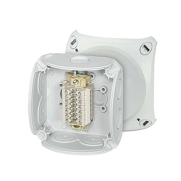  Коробка распределительная ОП 93х93х62мм PP IP66 RK 0207 T 7 клемм 0.5-2.5кв.мм 7+1 мемб. ввод. сер. HENSEL 62000173 
