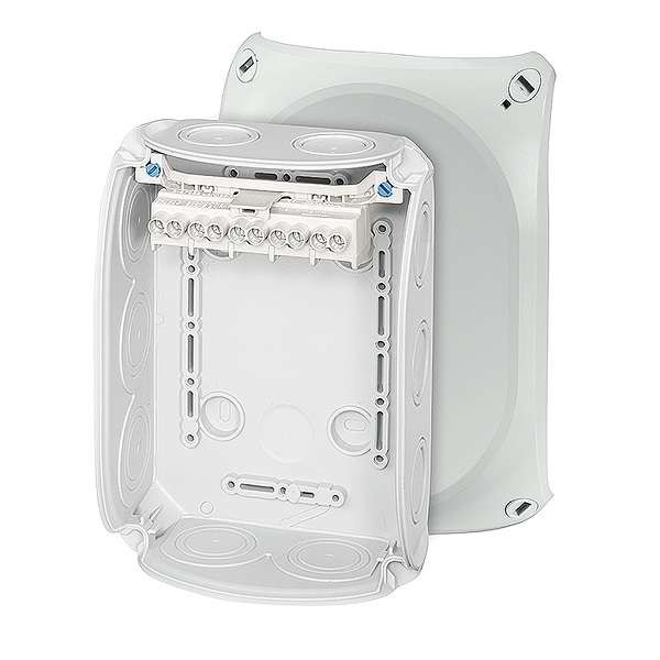  Коробка распределительная ОП 180х130х77мм PP IP66 DK 1006 G клеммы 2.5-10кв.мм 10+2 мемб. ввод. 5п сер. HENSEL 62000009 