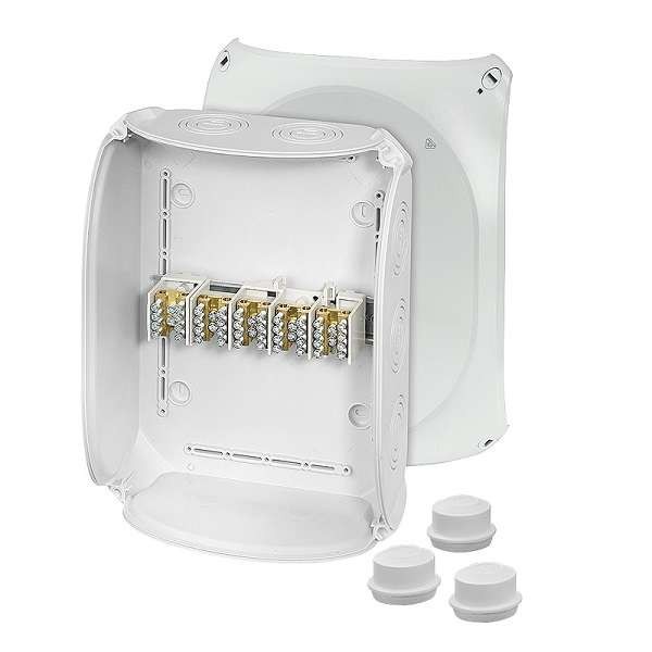  Коробка распределительная ОП 295х225х122мм IP55/IP66 DK 3525 S 5п кл. 4-25кв.мм IP55 PP/IP66 с 3хESM40 сер. HENSEL 62000168 