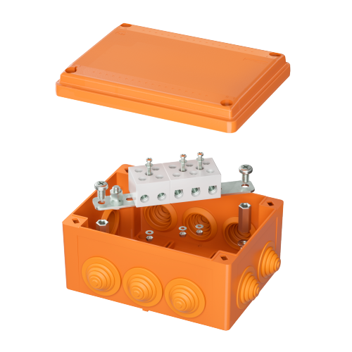  Коробка ответвительная FS 150х110х70мм 5р 450В 30А 16кв.мм с каб. вводами и клеммн. IP56 пластик. DKC FSB21516 