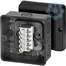  Коробка распределительная ОП 88х88х53мм IP66/67 с клемм. KD 5025 черн. HENSEL 60000790 