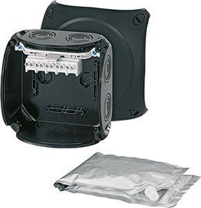  Коробка распределительная ОП 130х130х77мм с клемм. WP 0604 B черн. HENSEL 62000104 